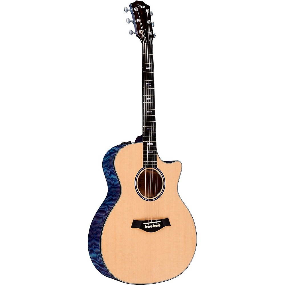 Taylor Custom Grand Auditorium #11152 Sitka Spruce and AA-Quilted Maple Acoustic-Electric Guitar Transparent Purple