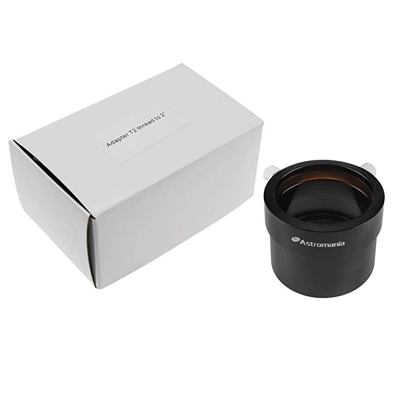 Adaptor T2 Thread to 2quot Female for Telescope Can be Screwed onto Any T2 Male Thread and Provides a clamp for 2quot Accessories