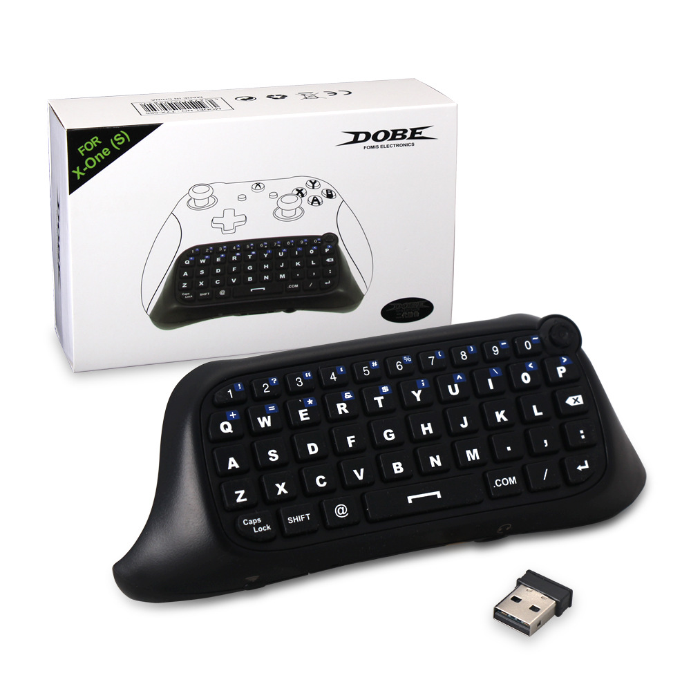 Xbox One Keyboard, Mini Wireless Gaming Chatpad Keypad Gamepad with 3.5mm Audio/Headset Jack & Mouse Function for Microsoft Xbox One, Xbox One S Controller & PC Computer Laptop - 2.4GHz