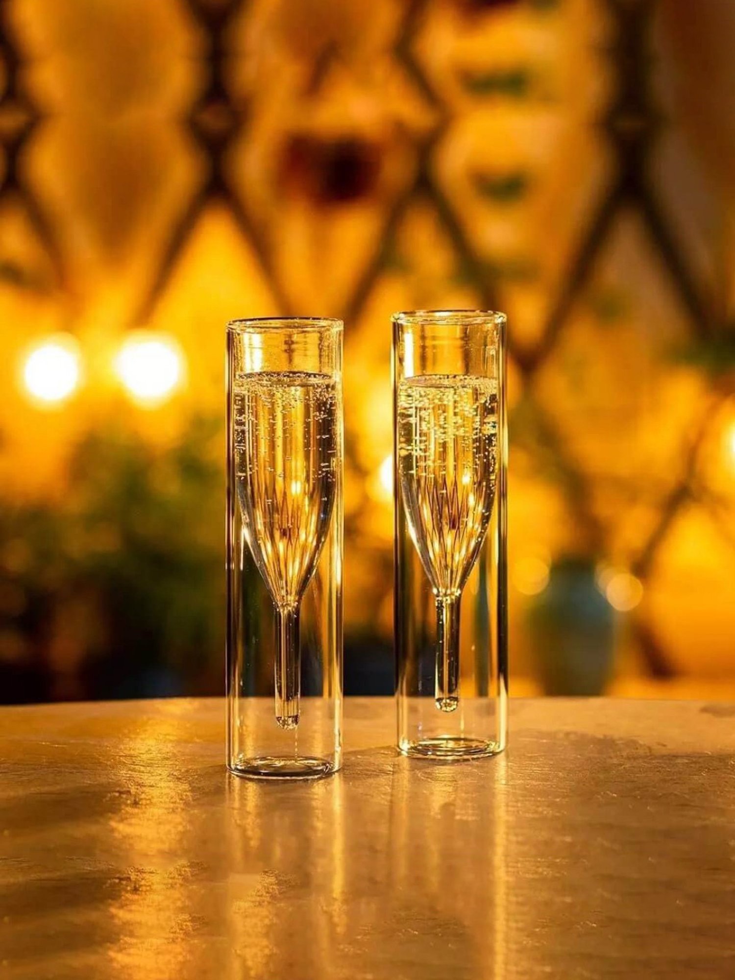 Melbify Flute Transparent Glass Champagne & Wine Glass (180ml) - Set of 2