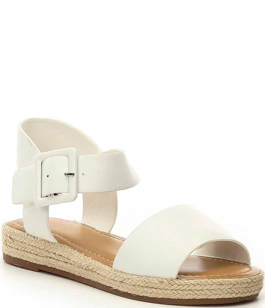 GB Girls' Kaygan-Girl Leather Two-Piece Espadrille Flat Sandals (Youth)