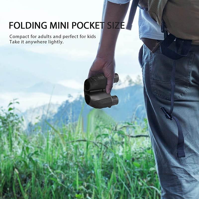 10x25 Compact Binoculars for Adults High Powered Binoculars Pocket for Concerts Theater Travel BK4 Roof Prism FMC Lens Kid Binoculars for Bird Watching 053lb