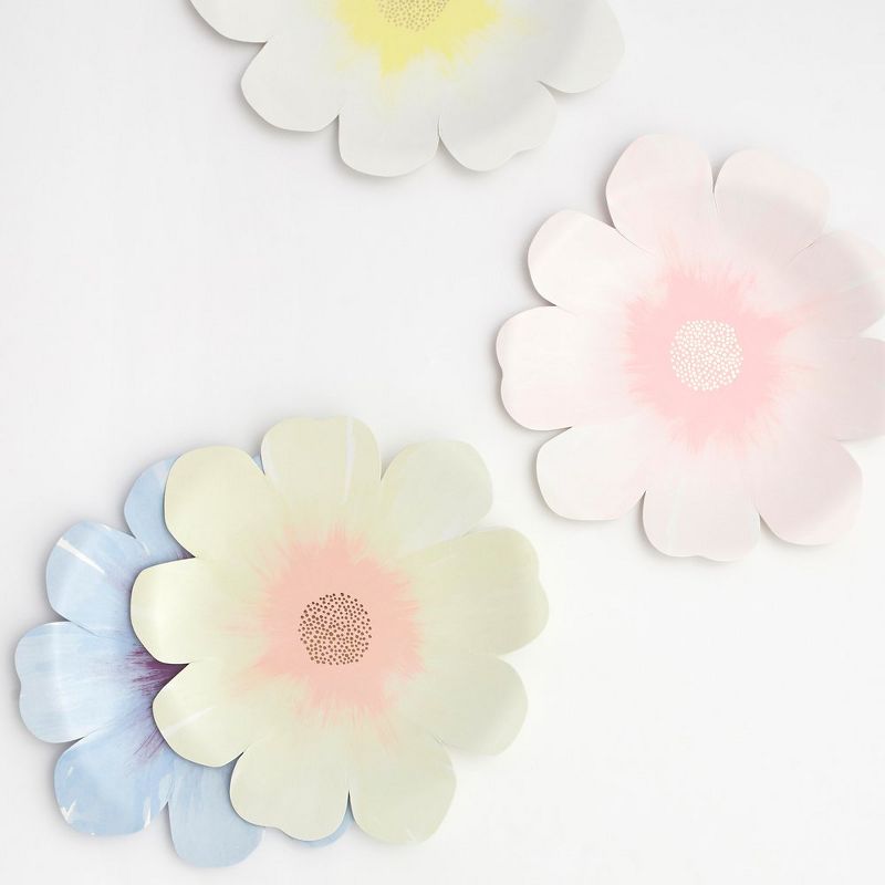 Meri Meri - Flower Garden Party Supplies Collection (Plate, Napkin, Cup) - Set of 8
