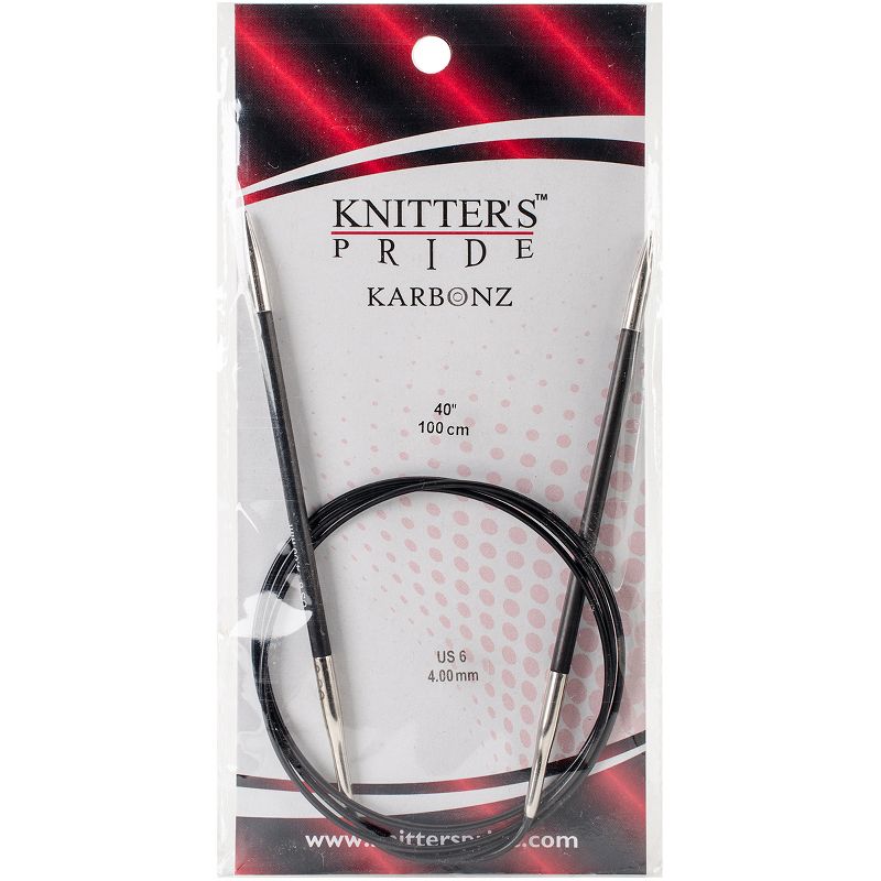Knitter's Pride-Karbonz Fixed Circular Needles 40"-Size 6/4mm