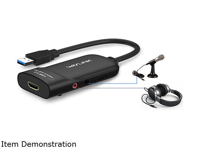 Wavlink USB 3.0 to HDMI Universal Video Graphics Adapter with Audio Port Displaylink Chip Supports up to 6 Monitor displays, 2048x1152 External Video Card Adapter Support Windows, Mac OS & Chrome OS