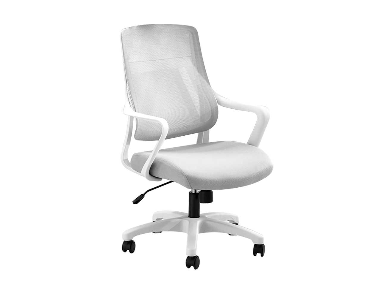 Ergonomic Office Chair with Lumbar Support, Height-adjustable Mesh Chair, Swivel Desk Chair with Armrests for Home Office