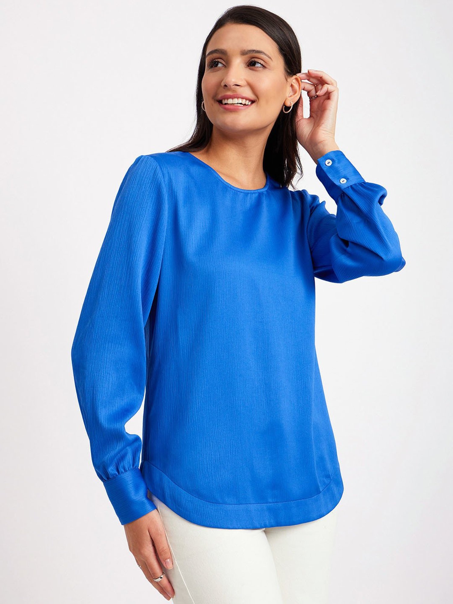 Fablestreet Dark Blue Regular Fit Top