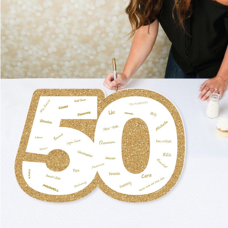 Big Dot of Happiness We Still Do - 50th Wedding Anniversary - Guest Book Sign - Anniversary Party Guestbook Alternative - Signature Mat