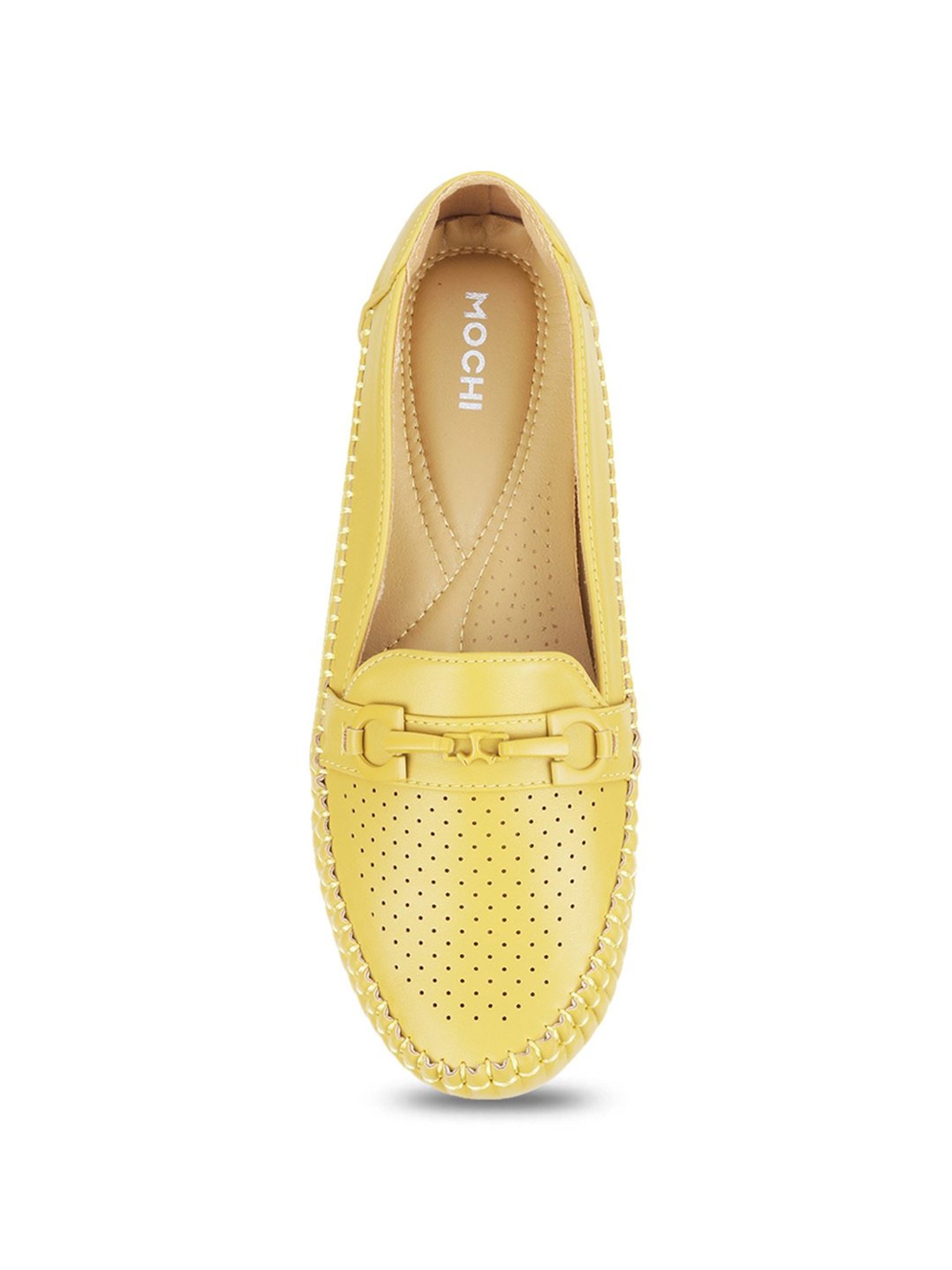Mochi Women's Yellow Casual Loafers