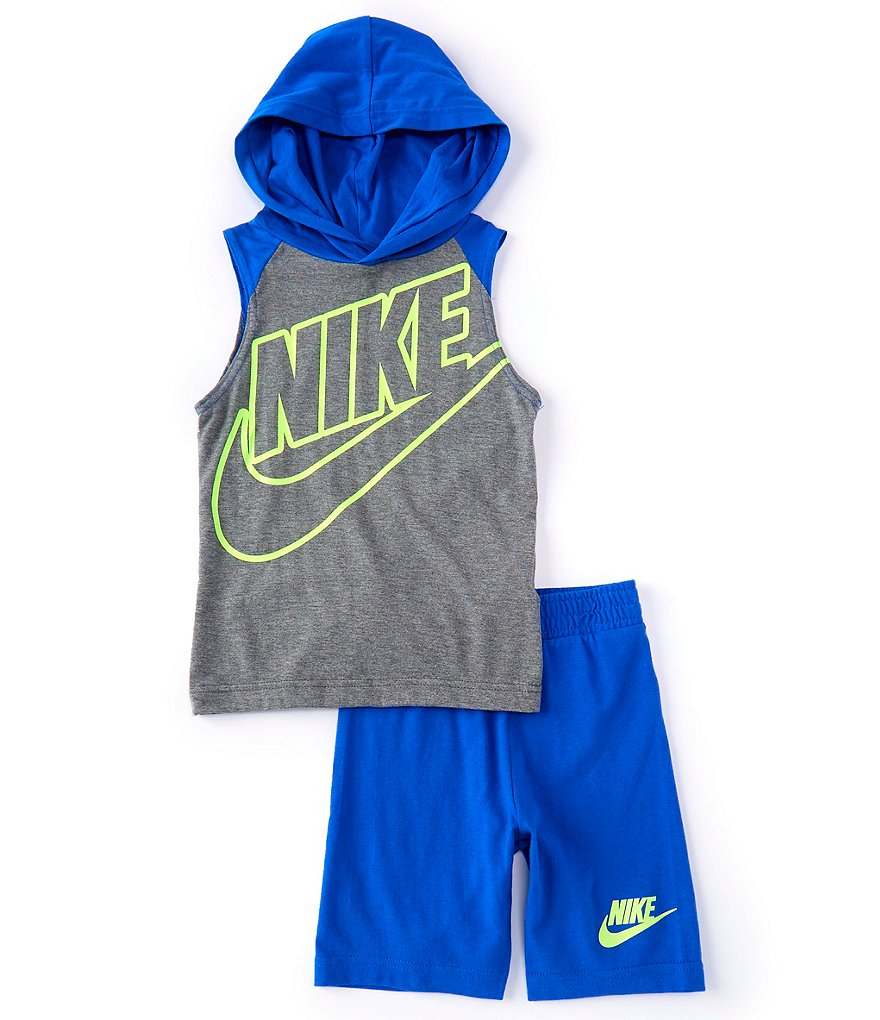 Champion Little Boys 2T-7 Short-Sleeve Script Logo Tee & Short Set