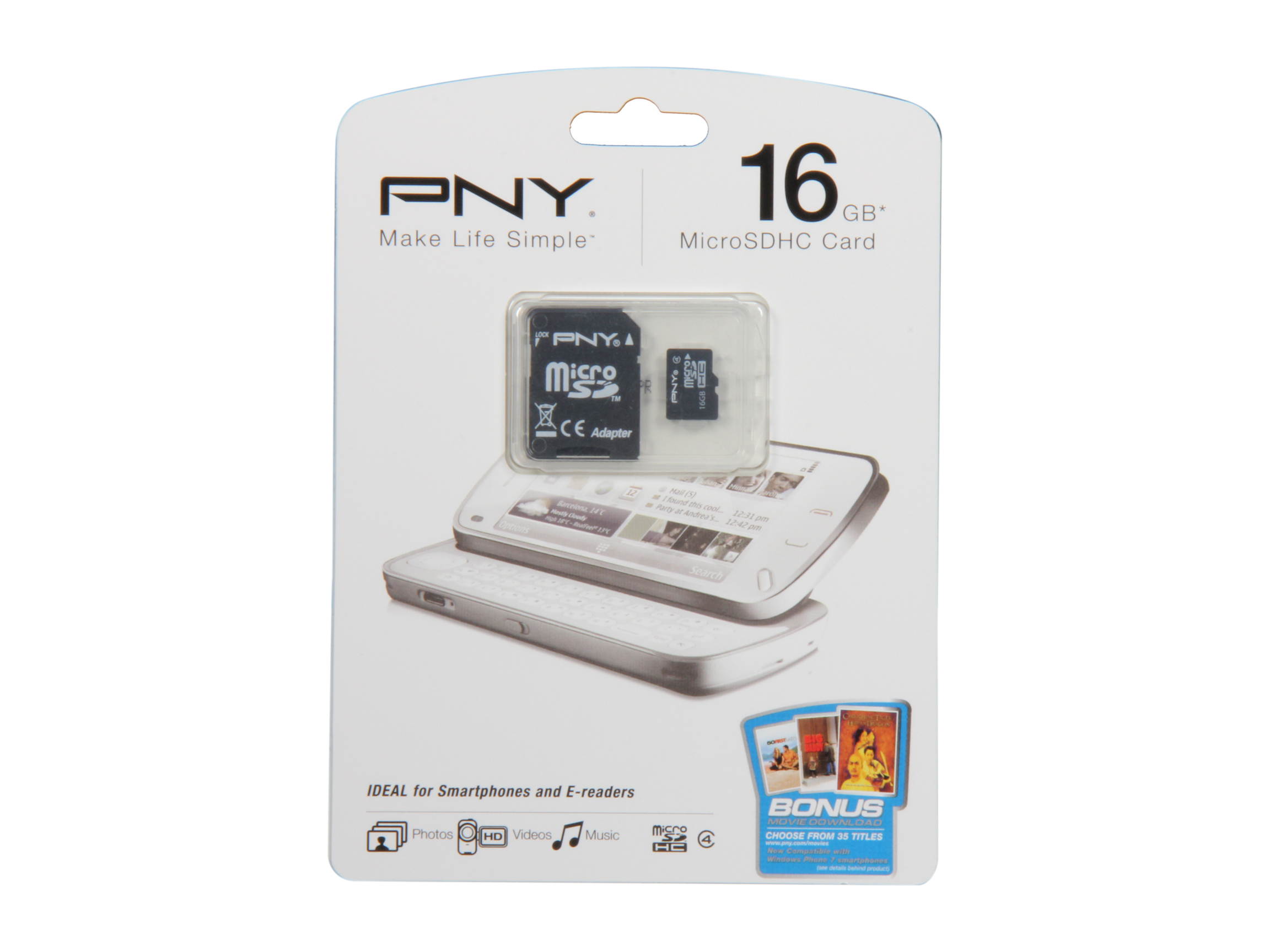 PNY 16GB microSDHC Flash Card Model P-SDU16G4-EFS2