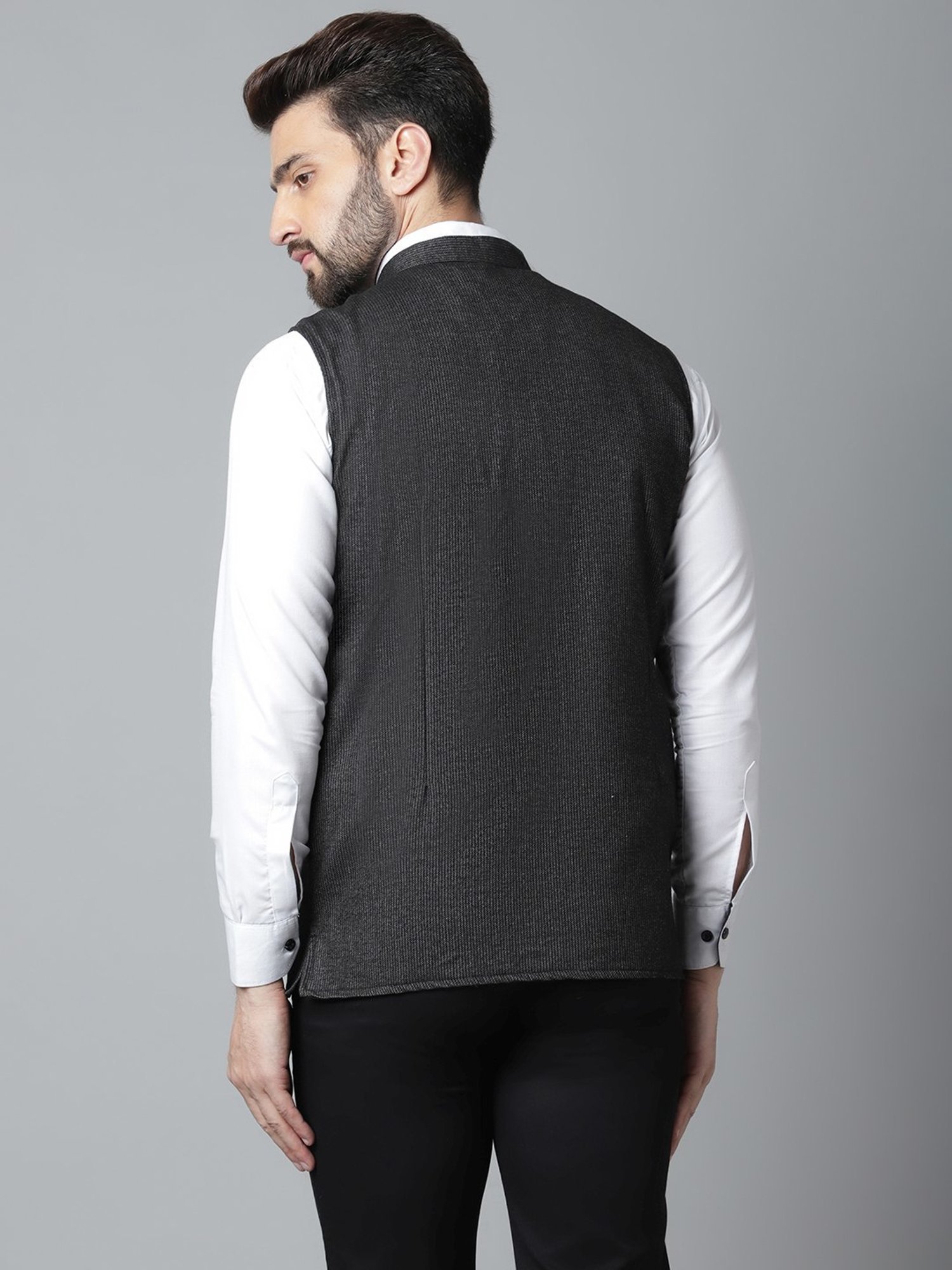 Even Black Regular Fit Nehru Jacket