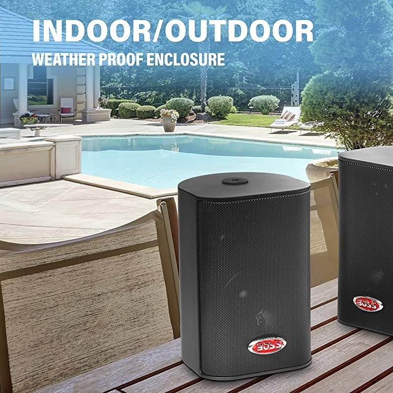 MR4.3B 200 Watt Per Pair, 4 Inch, Full Range, 3 Way Weatherproof Marine Speakers Sold in Pairs