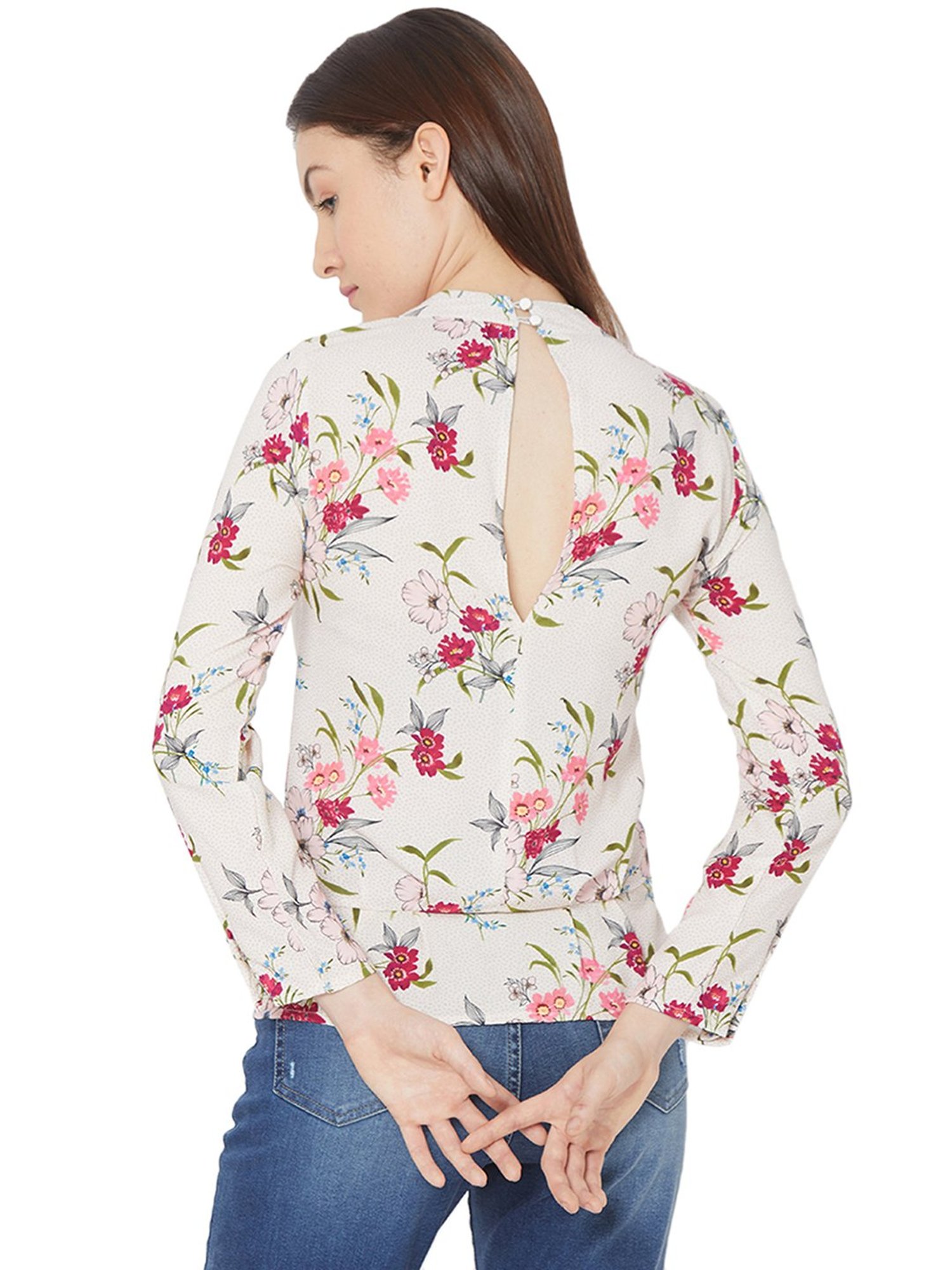 Spykar Ecru Printed Top