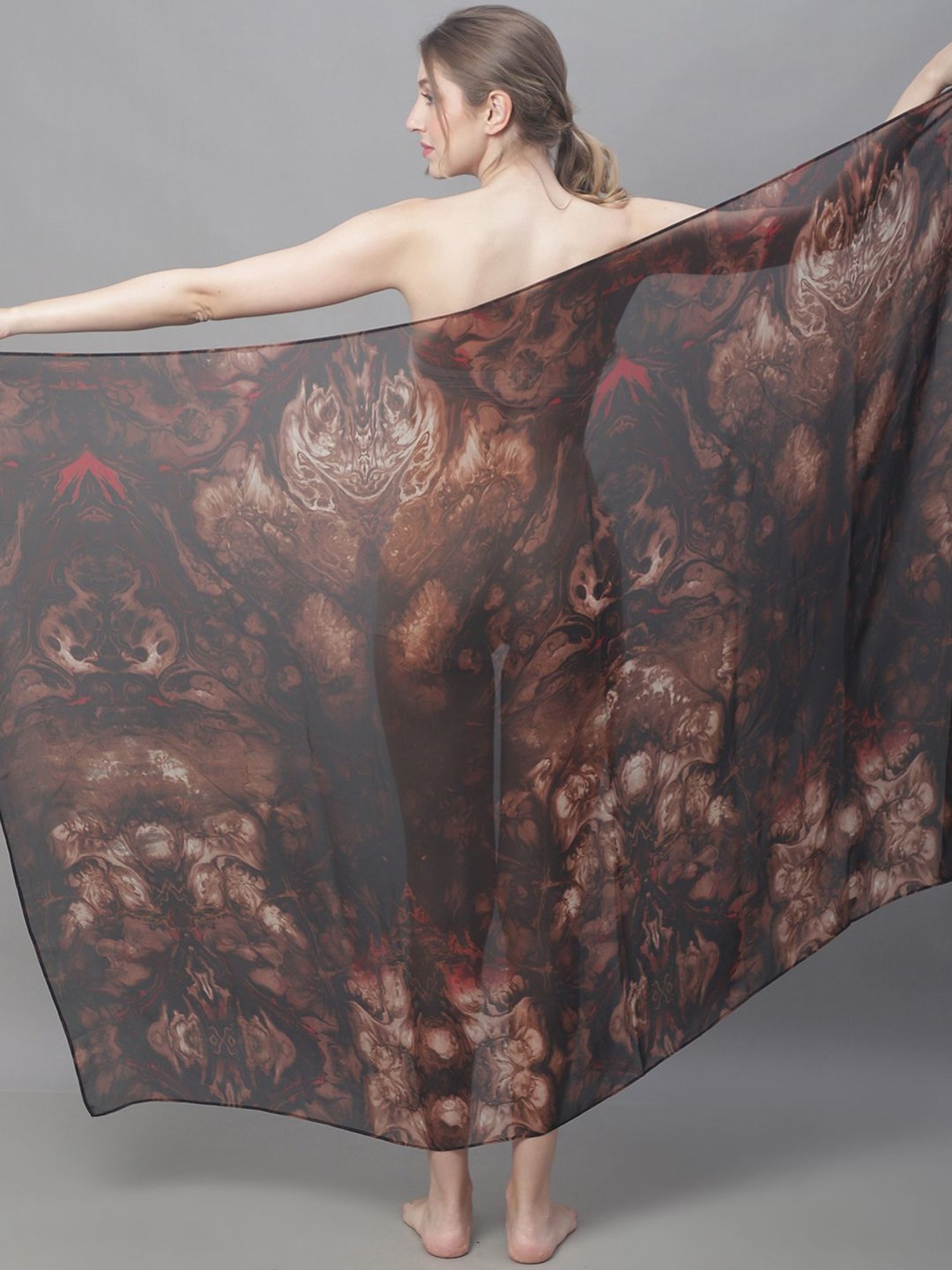 Claura Brown Printed Beachwear Sarong