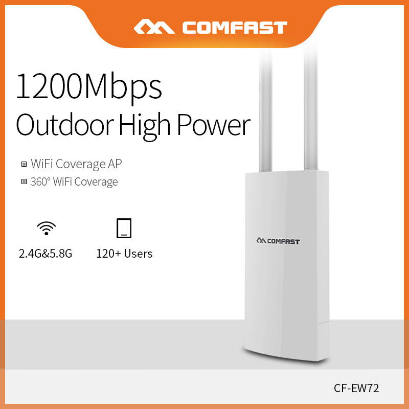Original Comfast CF-EW72 1200Mbps 2.4G 5Ghz Outdoor Coverage Access Point AP WiFi Router Repeater Wireless Bridge