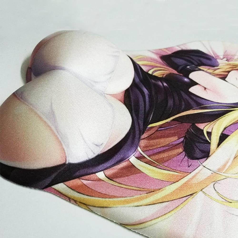 3D cute anime mouse pad Fashion Adult sexy breast silicone wrist pad rest mousepad For Office Computer mouse pads