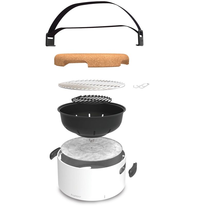 BergHOFF Leo Tabletop BBQ Grill, White