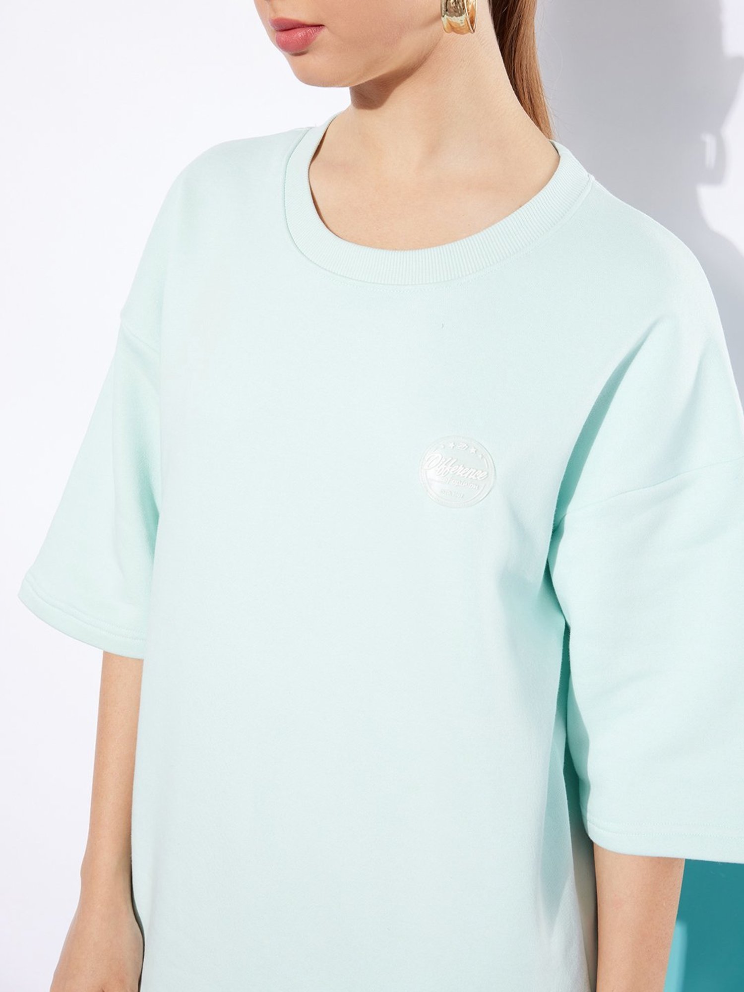 Difference of Opinion Light Blue Fleece Oversized Sweatshirt