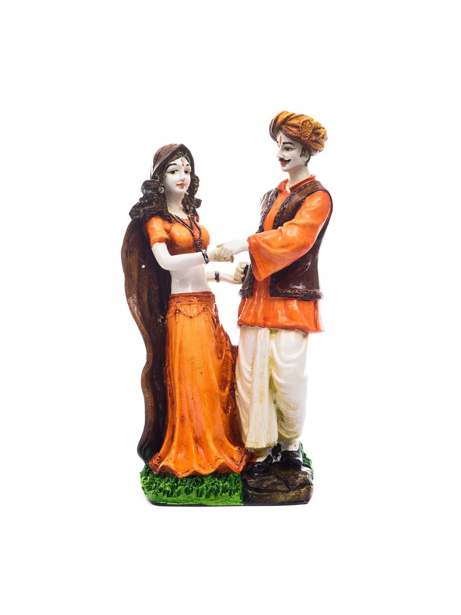 eCraftIndia Handicraft Showpiece Home Decor Rajasthani Man and Women Statue Decorative Gift