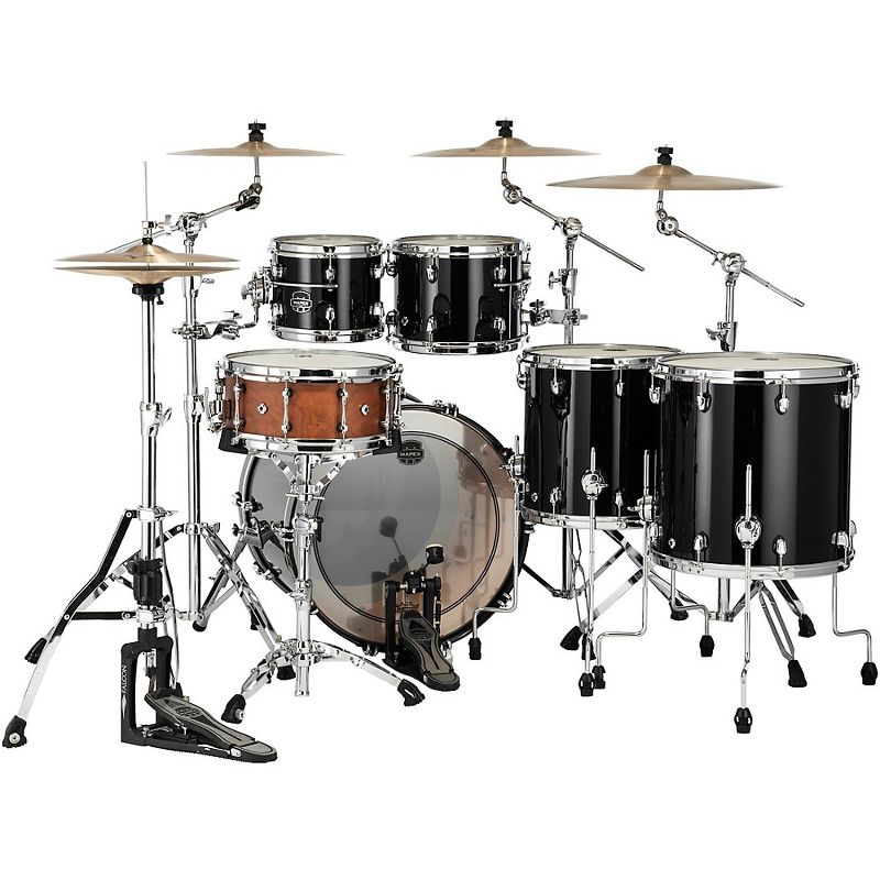 Mapex Saturn Evolution Workhorse Birch 5-Piece Shell Pack with 22 in. Bass Drum Piano Black