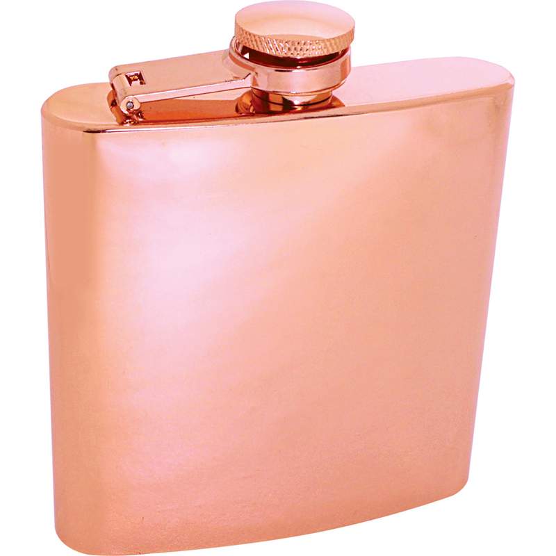 Maxam® 6oz Copper-Tone Plated Stainless Steel Flask