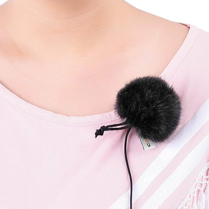CVMMF1B Outdoor Furry Microphone Wind Muff for lavalier Lapel Microphone  AudioTechnica etc3 Pack Black