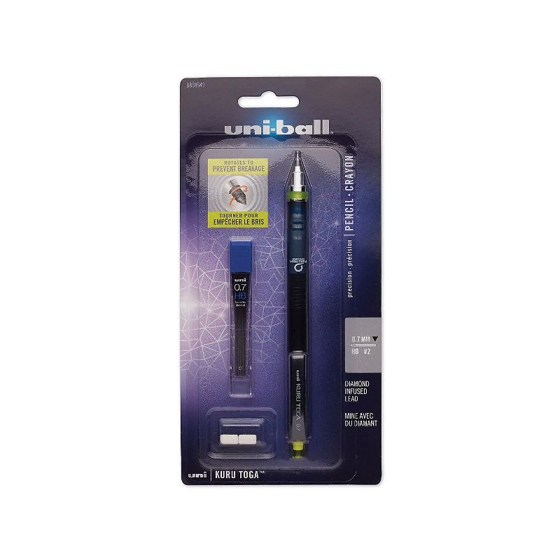 uni-ball Mechanical Pencil, 0.7 mm, (#2) Lead/Green Barrel 1858549