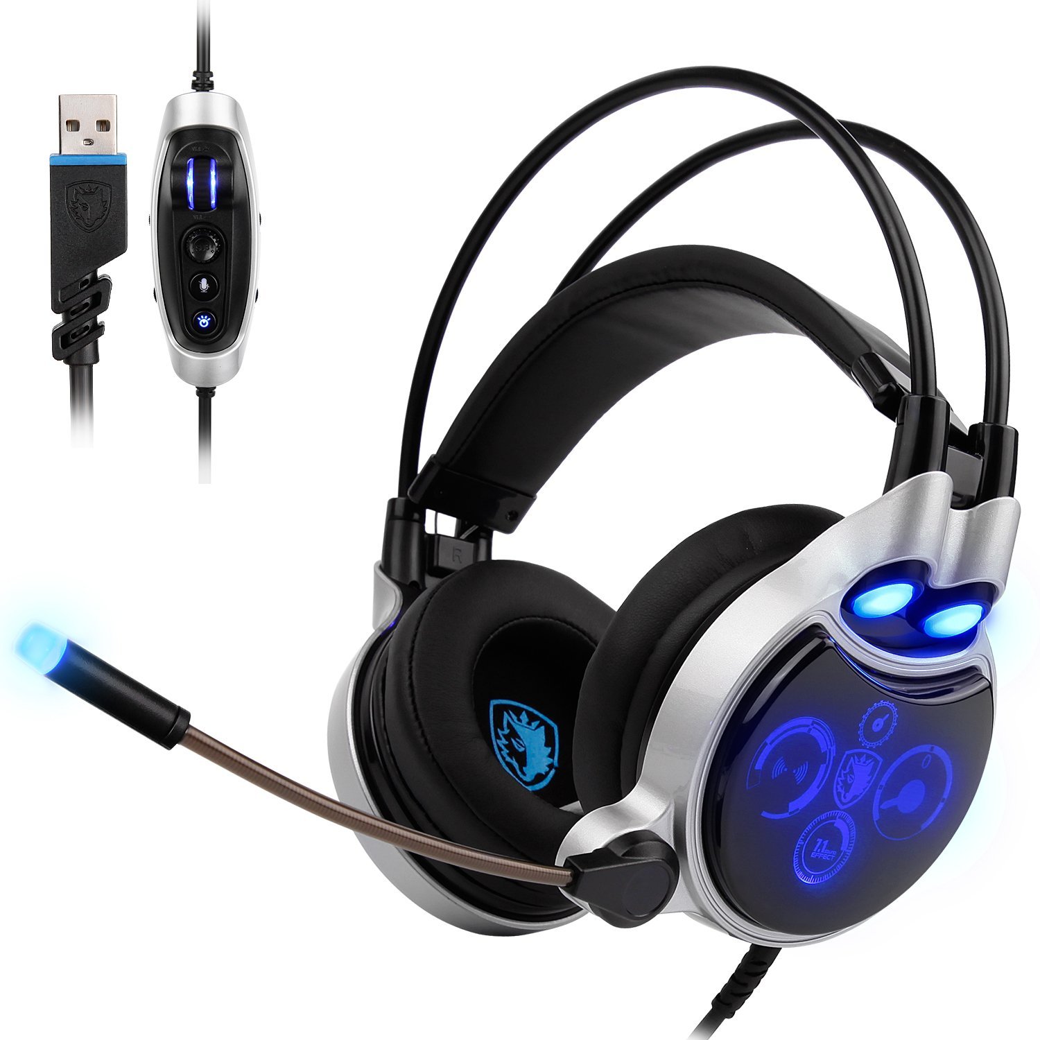Anivia MH901 7.1 Wired PC Gaming Headset,PS4 Gaming Headset High sound sensitivity Headphone with Mic for New Xbox One/Mac
