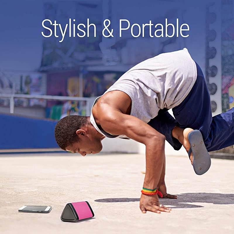 Angle 3 3rd Gen Bluetooth Portable Speaker Louder Volume Crystal Clear Stereo Sound Rich Bass 100 Ft Wireless Range IPX5 Pink