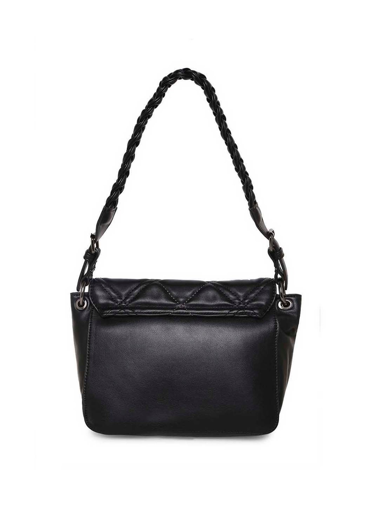 Marina Galanti Black Quilted Medium Sling Handbag