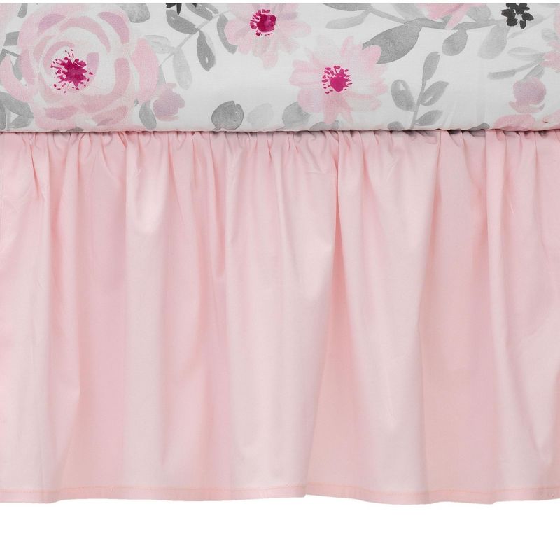 Bedtime Originals Blossom Pink Watercolor Floral 3-Piece Baby Crib Bedding Set