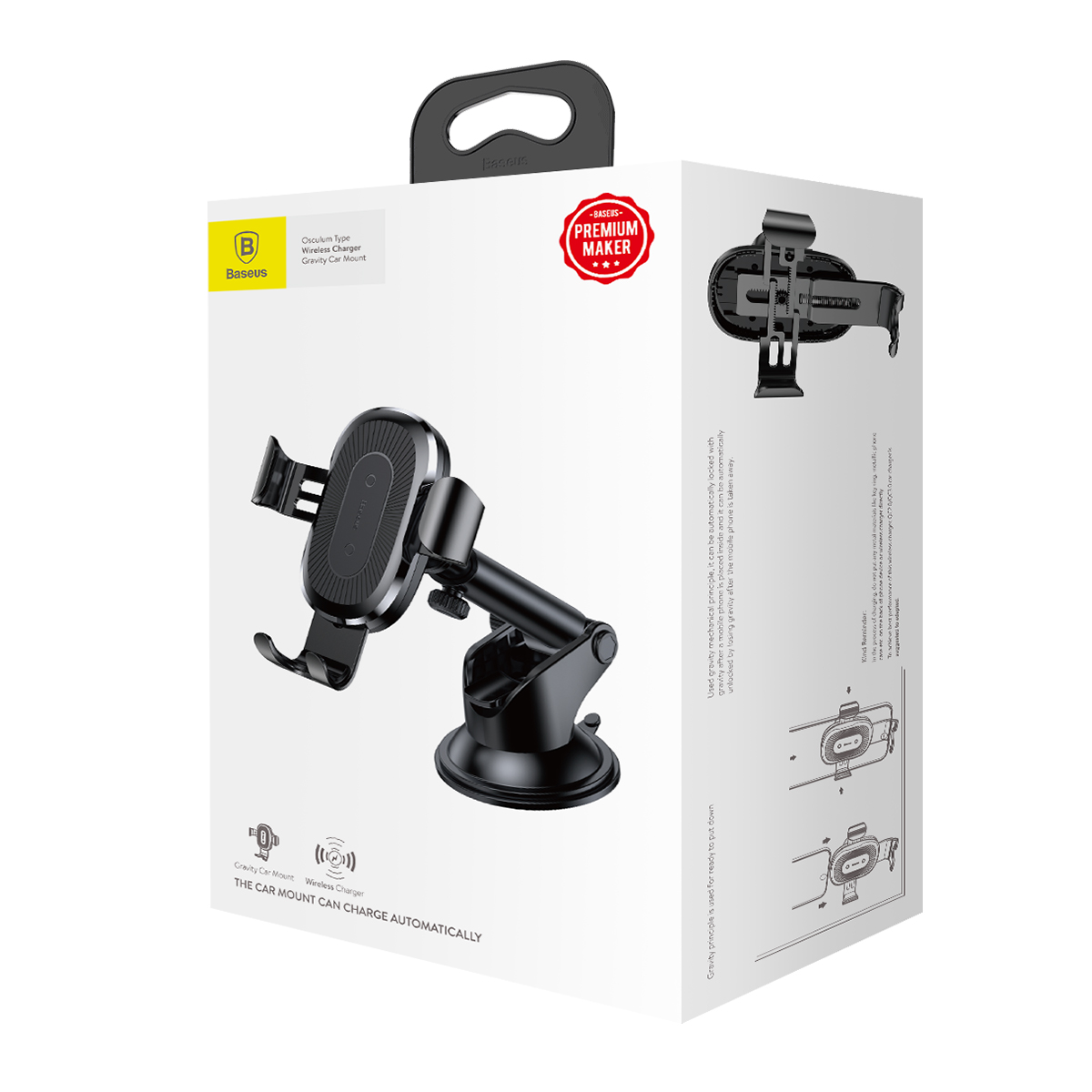 Baseus 2 in1 Qi Wireless Car Charger for iPhone XS Max Samsung S8 Quick Wireless Charging Charger Car Mount Mobile Phone Holder