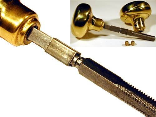 Progressive 2600LP Polished Brass US3 2-1/4" Solid Brass Door Knob Set With Spindle For Lockwood Surface Mount Mortise Lockset & More