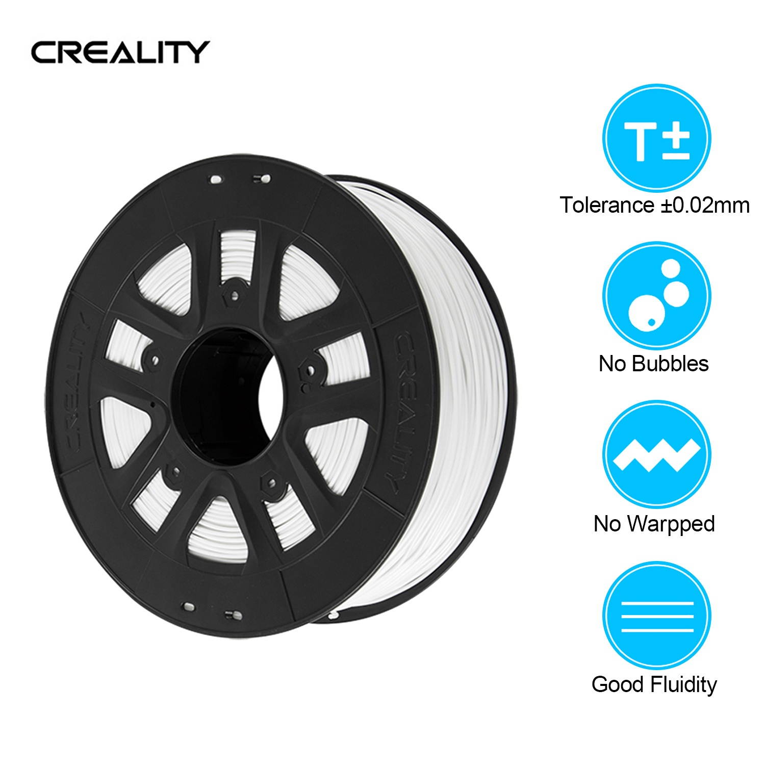 Creality 3D Printer PLA Filament 1.75mm 1kg/2.2lbs Filament Dimensional Accuracy +/- 0.02 mm, Red
