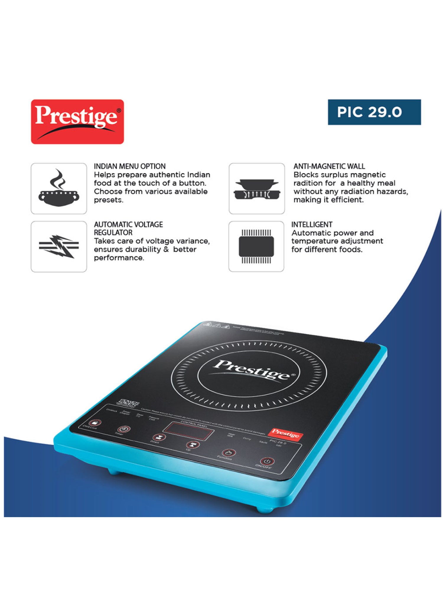 Pigeon Blackline Smart Black Glass Manual Gas Stove (2 Burners)