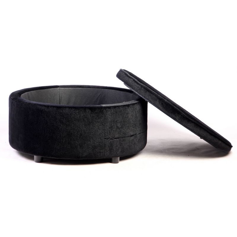 Carson Storage Ottoman Black - ACEssentials