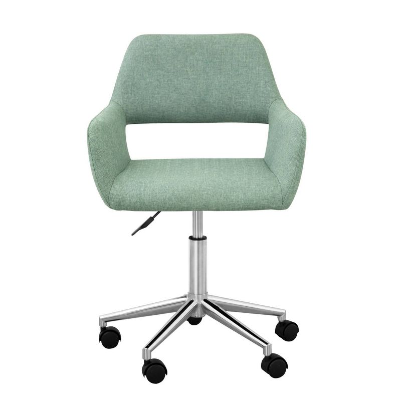 Fabric Swivel Home Office Chair with Adjustable Seat Height Mint - Versanora