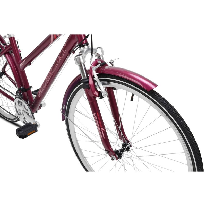 Kent Women's Ridgeway 700c/28" Hybrid Bike - Burgundy