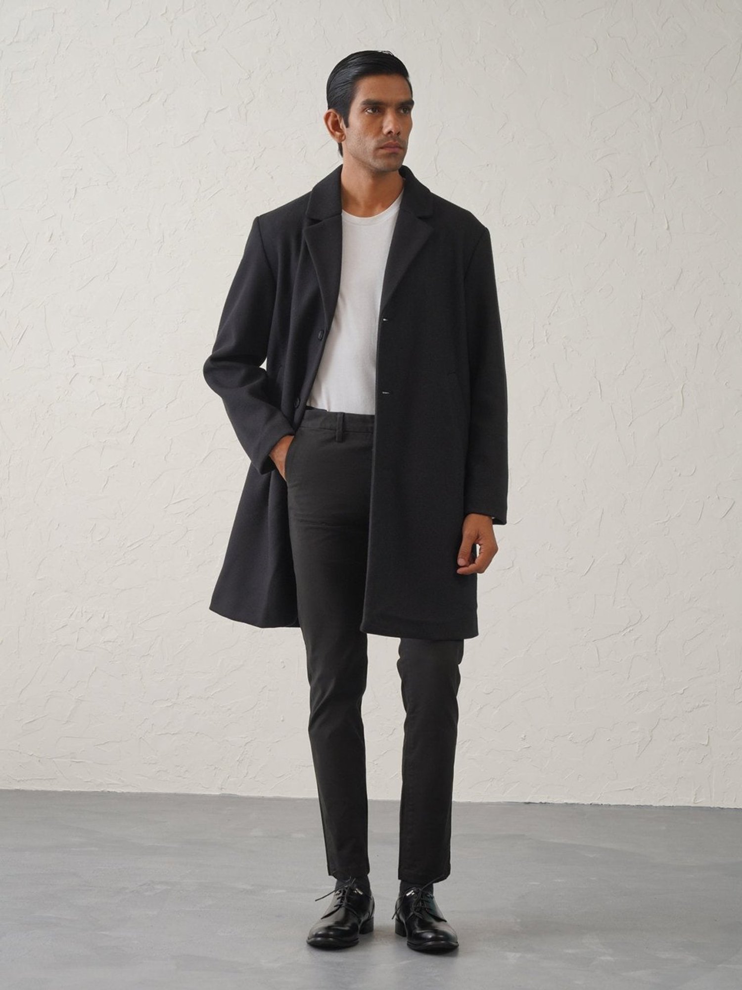 MinusOne Black Regular Fit Chinos