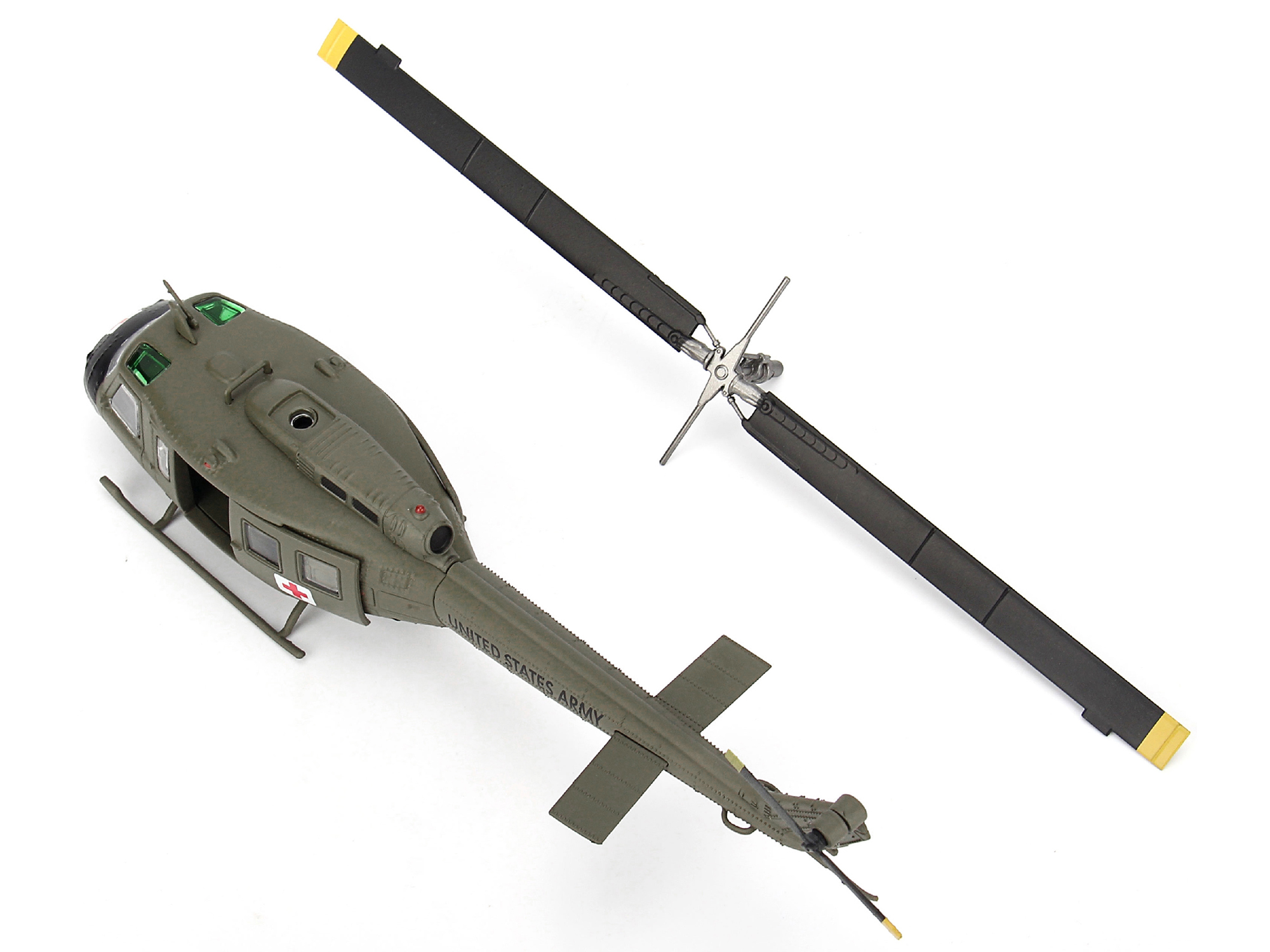 Bell UH-1H Iroquois "Huey" Helicopter "57th Medical Detachment 'Dustoff' Vietnam" (1967) United States Army 1/72 Diecast Model by Bless Wing