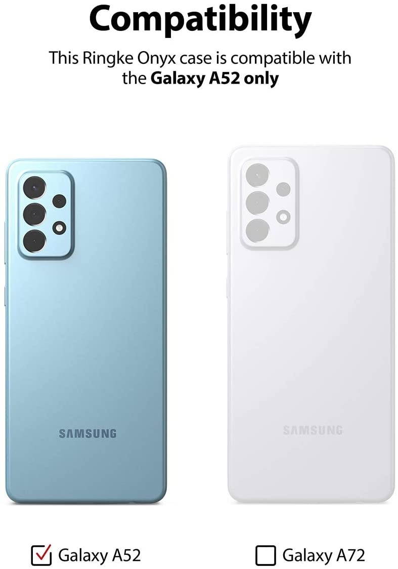 Ringke Onyx Compatible with Samsung Galaxy A52 4G, Galaxy A52 5G Case, Shockproof Rugged TPU Cover - Navy