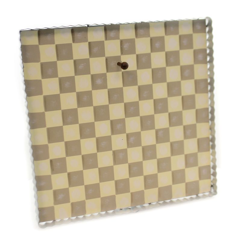 Home Decor 12.0" Putty Checkered Display Board Picture Frame  -  Decorative Easels Or Stands