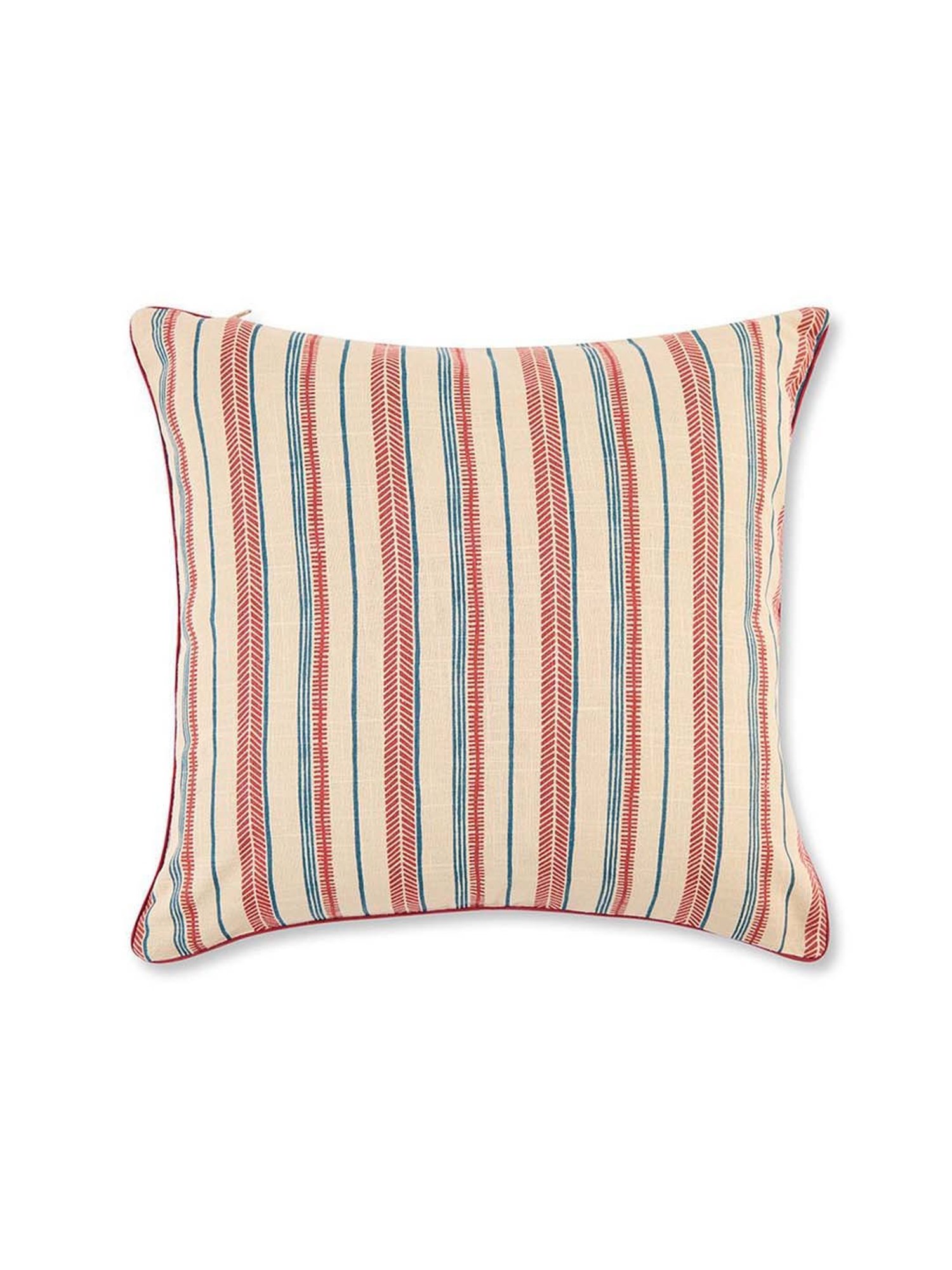 Fabindia Home Red Cotton Printed Gulzar Cushion Cover