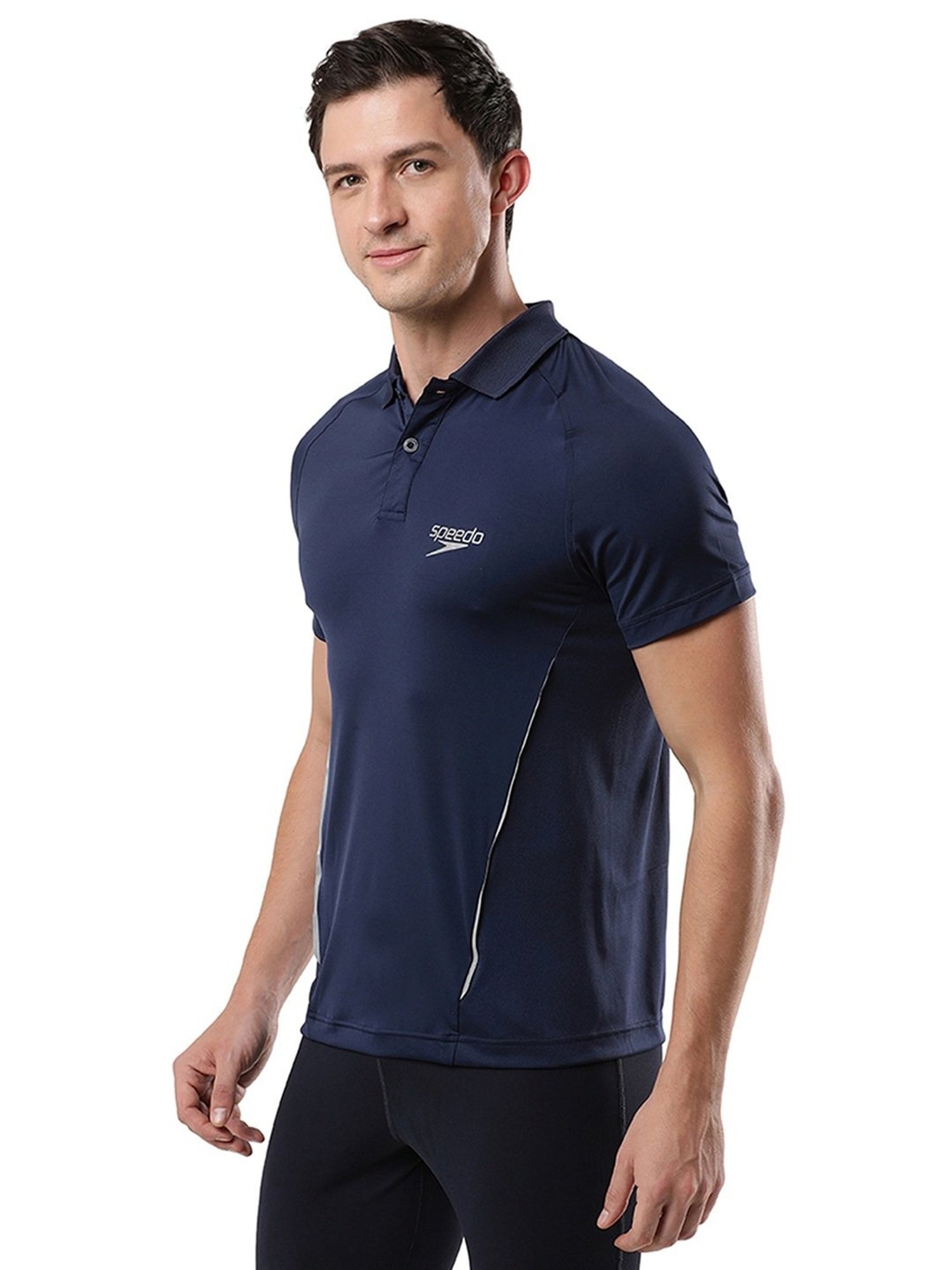 Speedo Navy Regular Fit Sports Polo