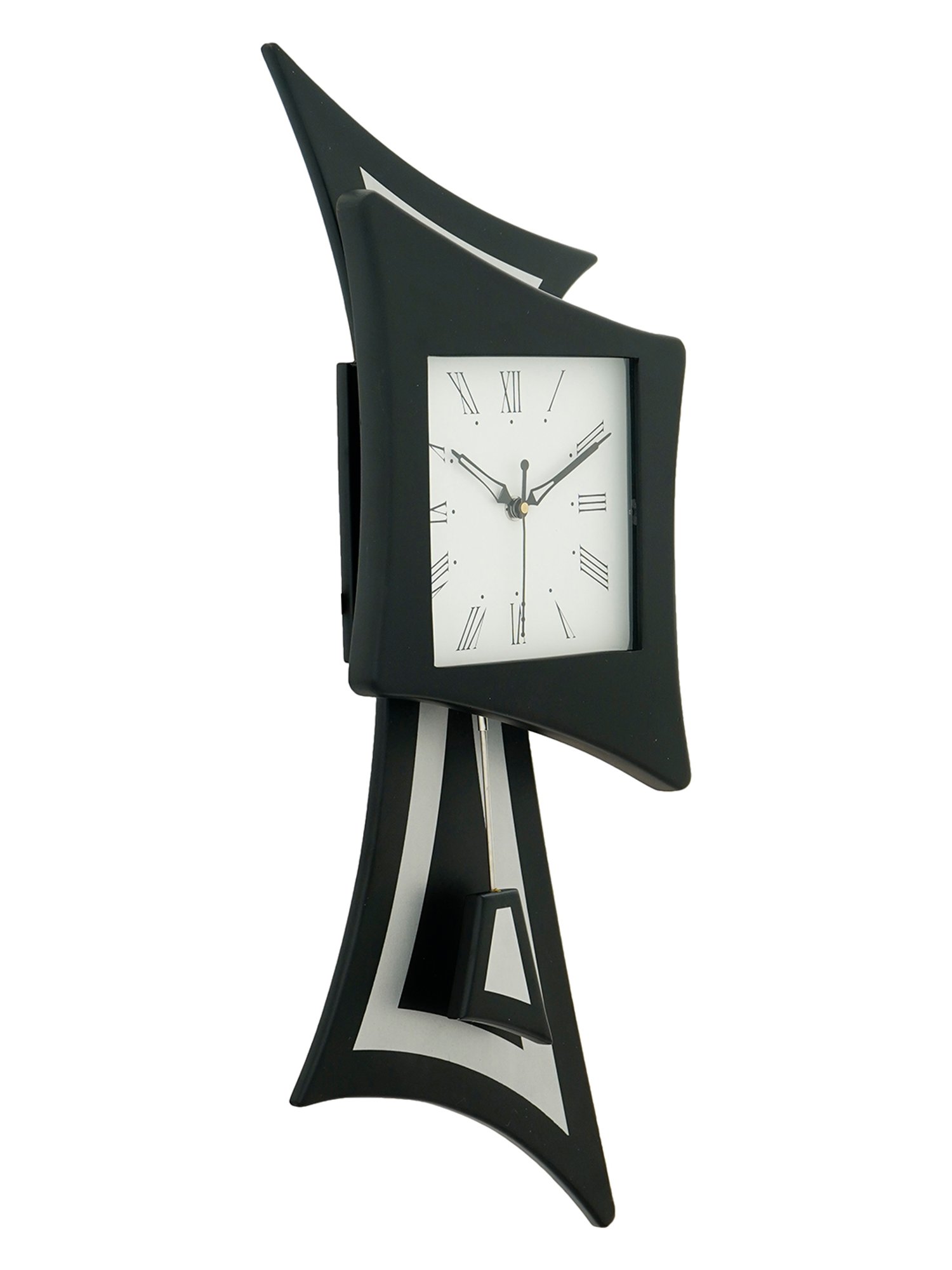 CHRONIKLE Vertical Black Wood Wall Clock