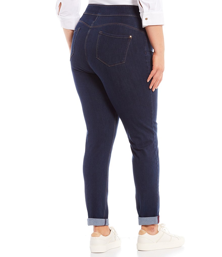Slim Factor by Investments Plus Size Classic Waist Denim Skinny Cuff Legging
