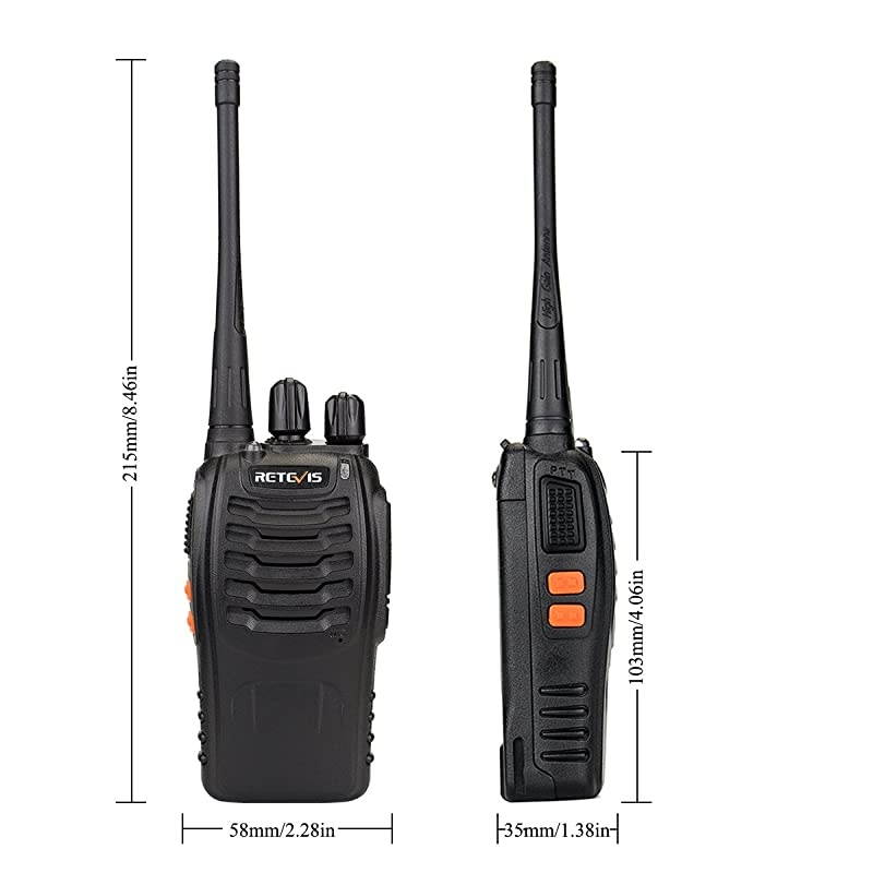 H777 Walkie Talkies for Adults Emergency Flashlight 16CH Hand Free Rechargeable Two Way Radio with USB Charger 3 Pack
