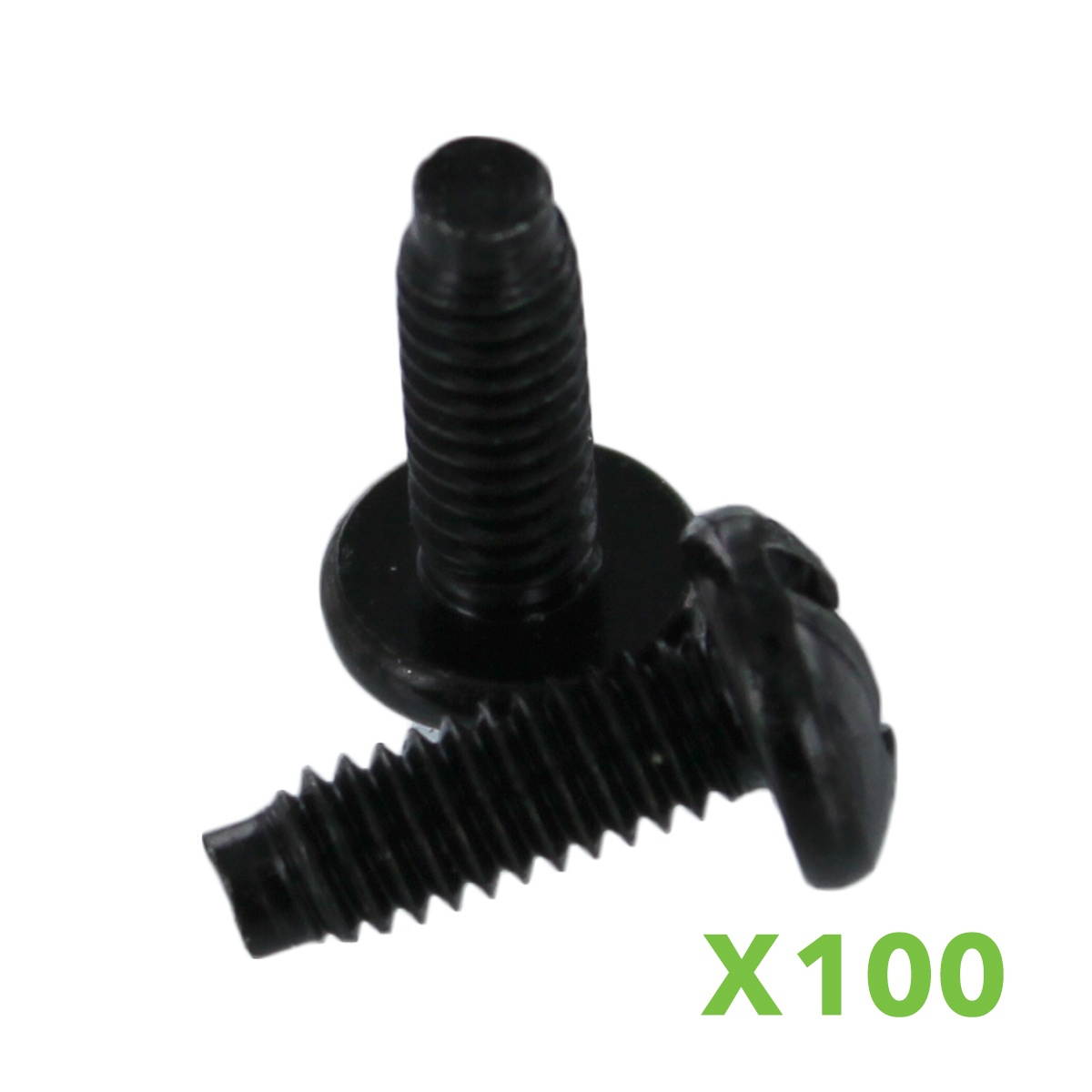 Navepoint 12-24 Pan Phillips Pilot Point Screws For Rack Mount Server Shelves Cabinets 3/8 Inch, Set Of 100