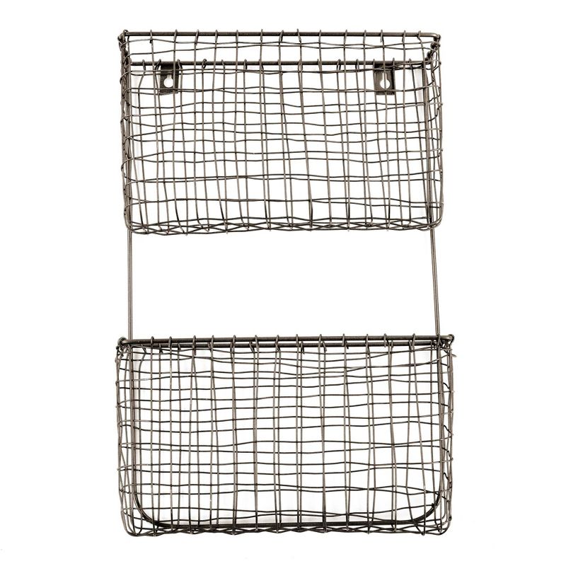 Design Ideas Cabo Wall Mounted Pocket Organizer - File Holder and Organizer - Natural, 13.5" x 3.75" x 20.5"